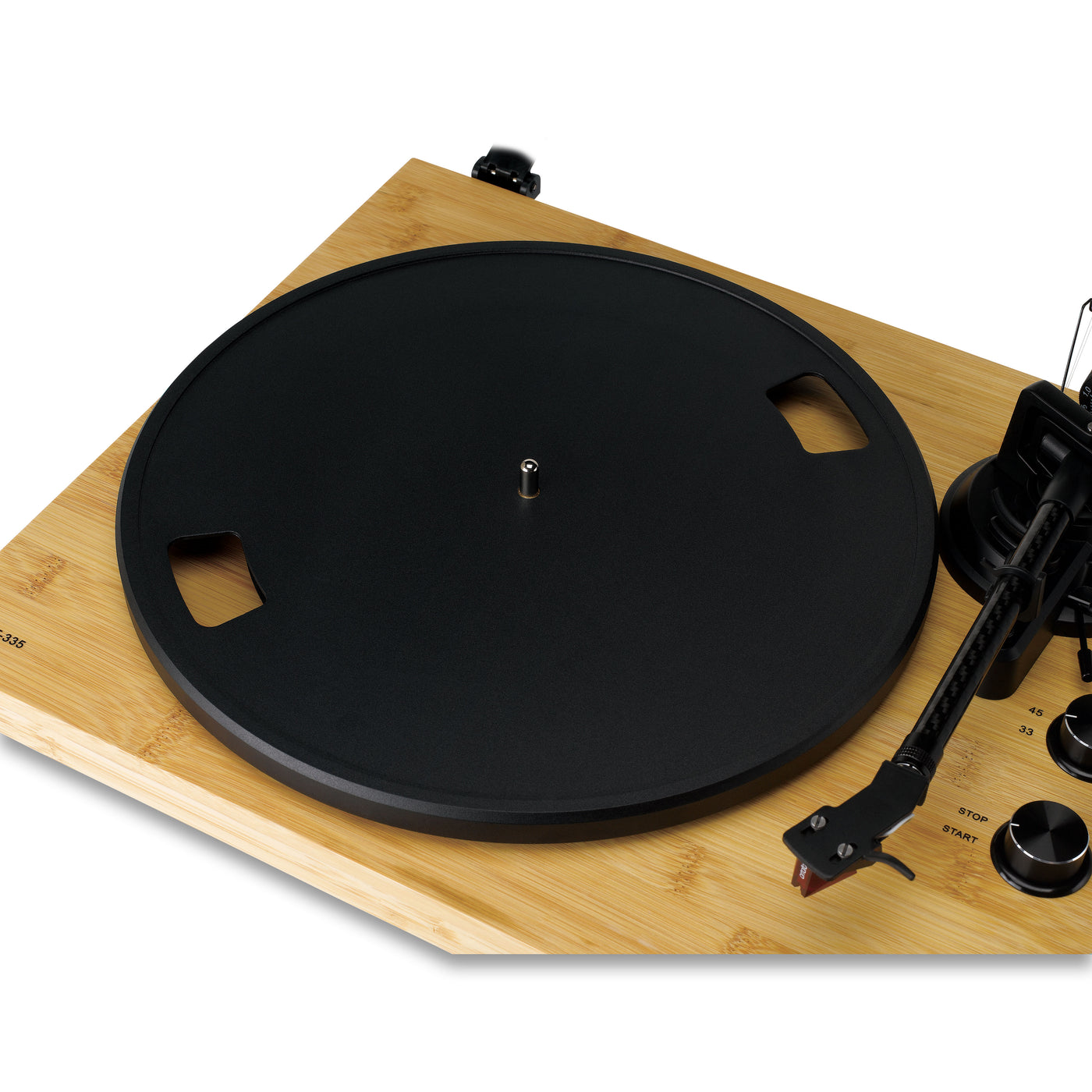 LENCO LBT-335BA - Turntable with Bluetooth®, bamboo housing, and Ortofon 2M Red cartridge