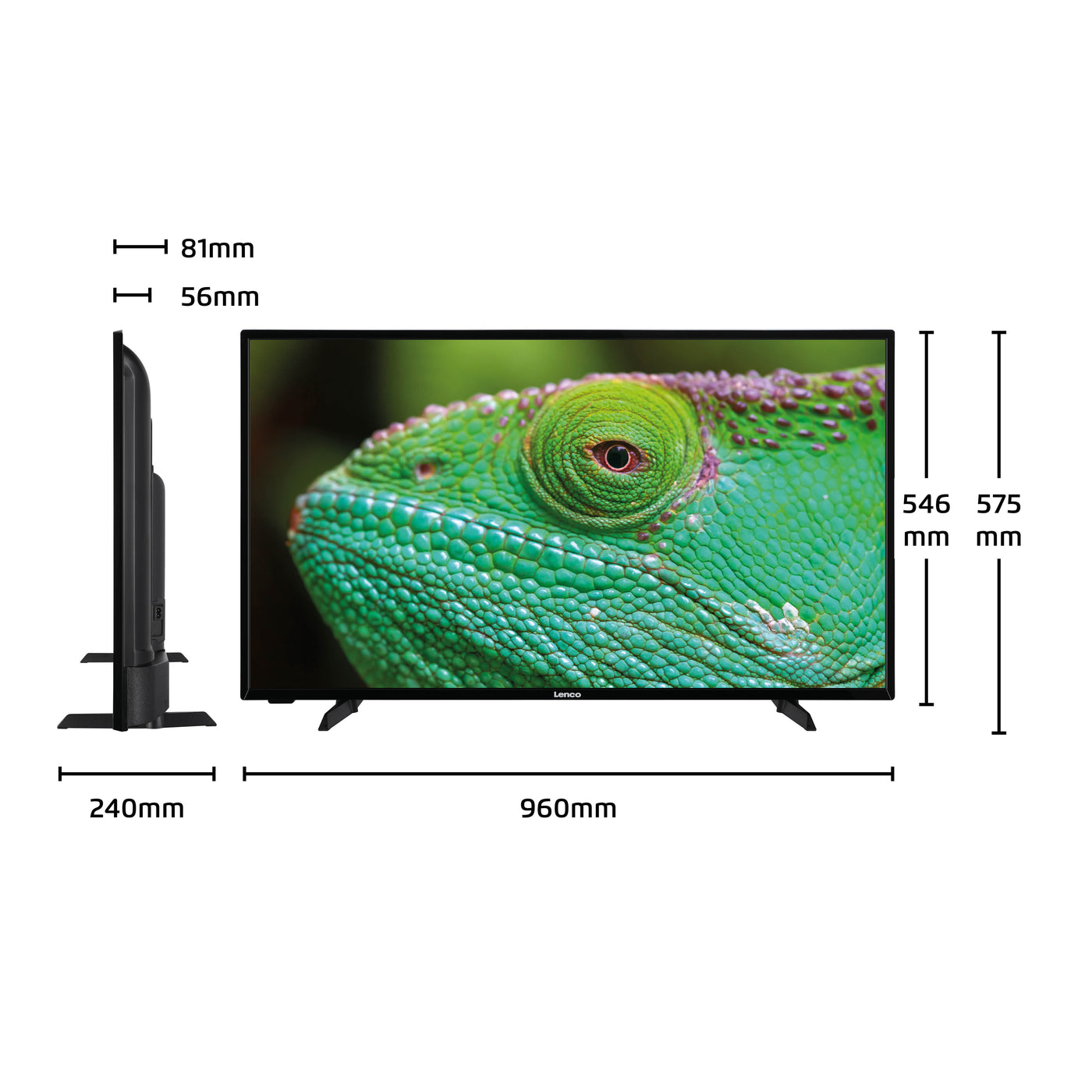 LENCO LED-4243BK - 42-calowy telewizor Smart TV z systemem Android, Full HD, czarny