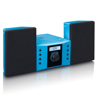 LENCO MC-013BU - Wieża stereo z radiem FM i odtwarzaczem CD - Niebieski