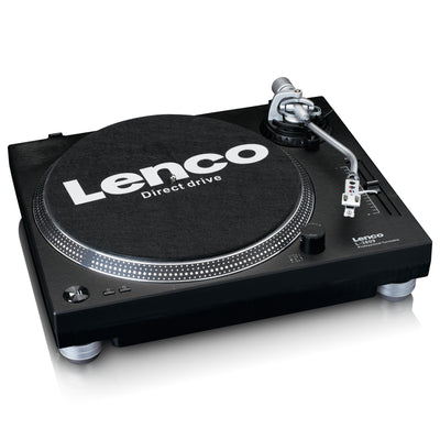 LENCO L-3809BK - Direct drive turntable with USB / PC Encoding - Black