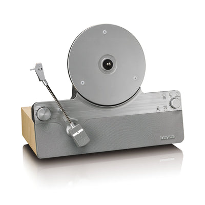LENCO LSA-071SI – Fully Automatic Vertical Turntable with Built-in Speakers and Bluetooth® – Silver
