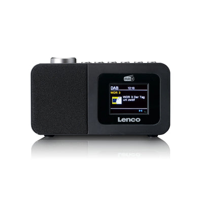 LENCO CR-625BK – DAB+/FM Clock Radio with Color Display, Sleep Timer, and Dual Alarm Function – Black