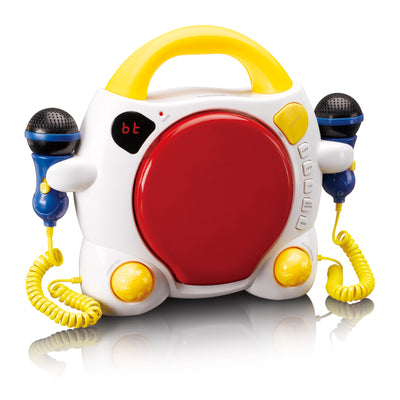 LENCO KCD-011KIDS - Przenośny odtwarzacz CD karaoke z Bluetooth® dla dzieci - Wielokolorowy