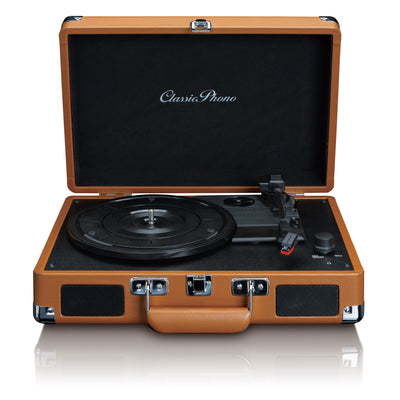 CLASSIC PHONO TT-10BN - Suitcase turntable with speakers - Brown