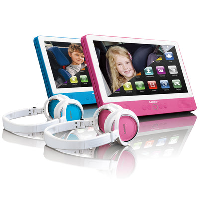 LENCO TDV901PK - 9 inch Android 7.0 tablet/DVD player Incl. headphone - Pink