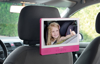 LENCO TDV901PK - 9-calowy tablet/odtwarzacz DVD z systemem Android 7.0 słuchawki - Różowe