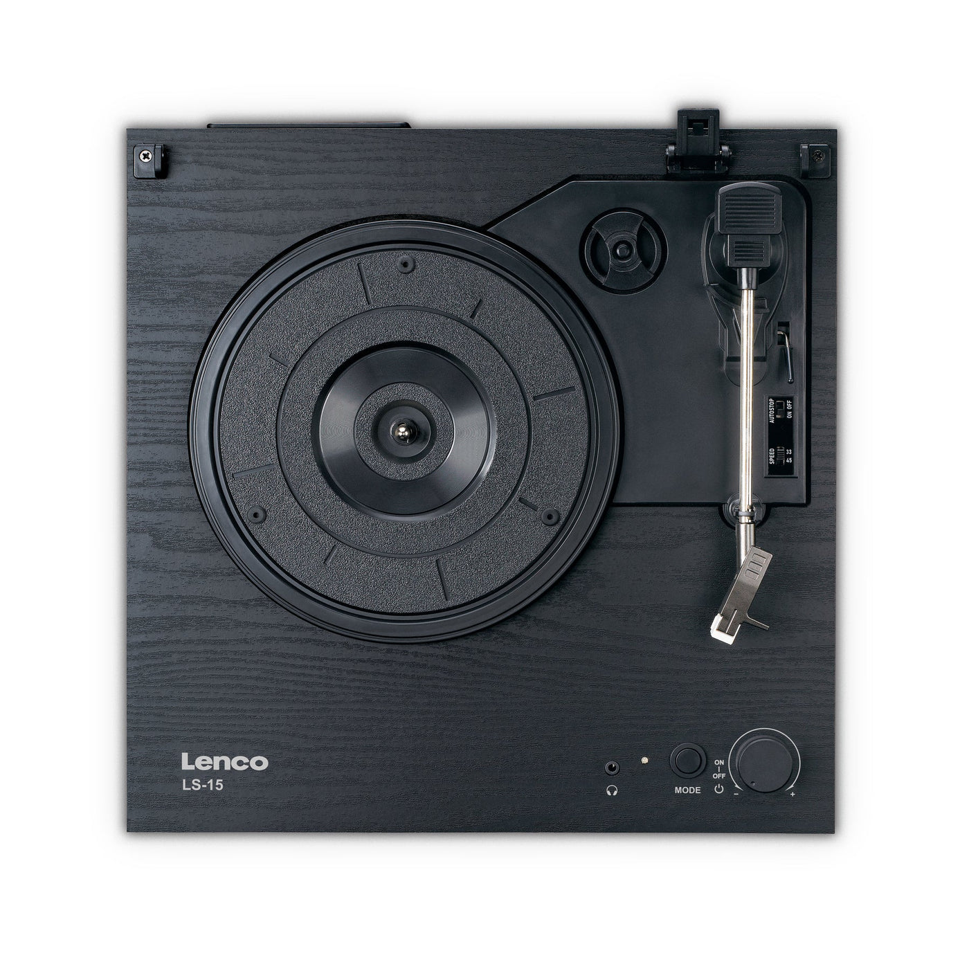 LENCO LS-15BK – Turntable with Bluetooth®, Two Built-In Speakers, and AT3600L Cartridge – Black