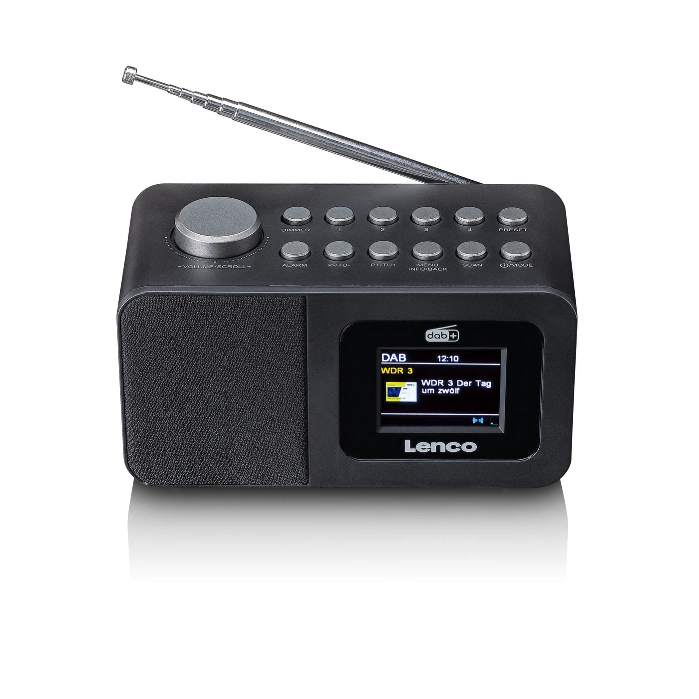 LENCO CR-625BK – DAB+/FM Clock Radio with Color Display, Sleep Timer, and Dual Alarm Function – Black