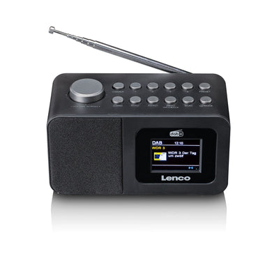 LENCO CR-625BK – DAB+/FM Clock Radio with Color Display, Sleep Timer, and Dual Alarm Function – Black