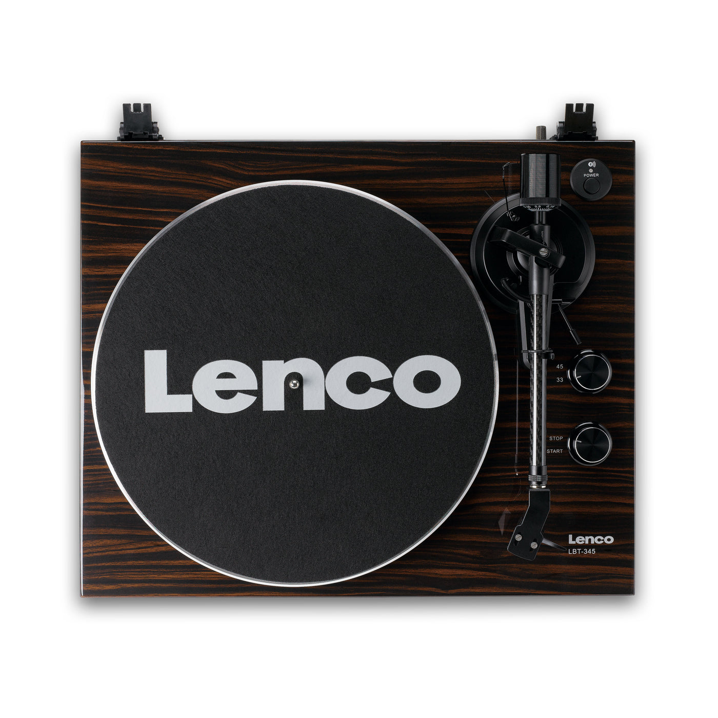 LENCO LBT-345WA - Gramofon z Bluetooth® i wkładką Ortofon 2M Red, w zestawie chromowany stabilizator płyty - Orzech