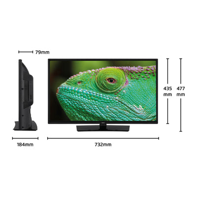 LENCO DVL-3273BK - 32" Smart TV with built-in DVD player, black