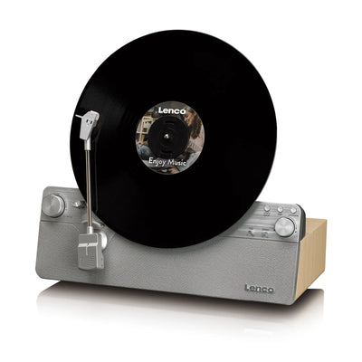 LENCO LSA-071SI – Fully Automatic Vertical Turntable with Built-in Speakers and Bluetooth® – Silver