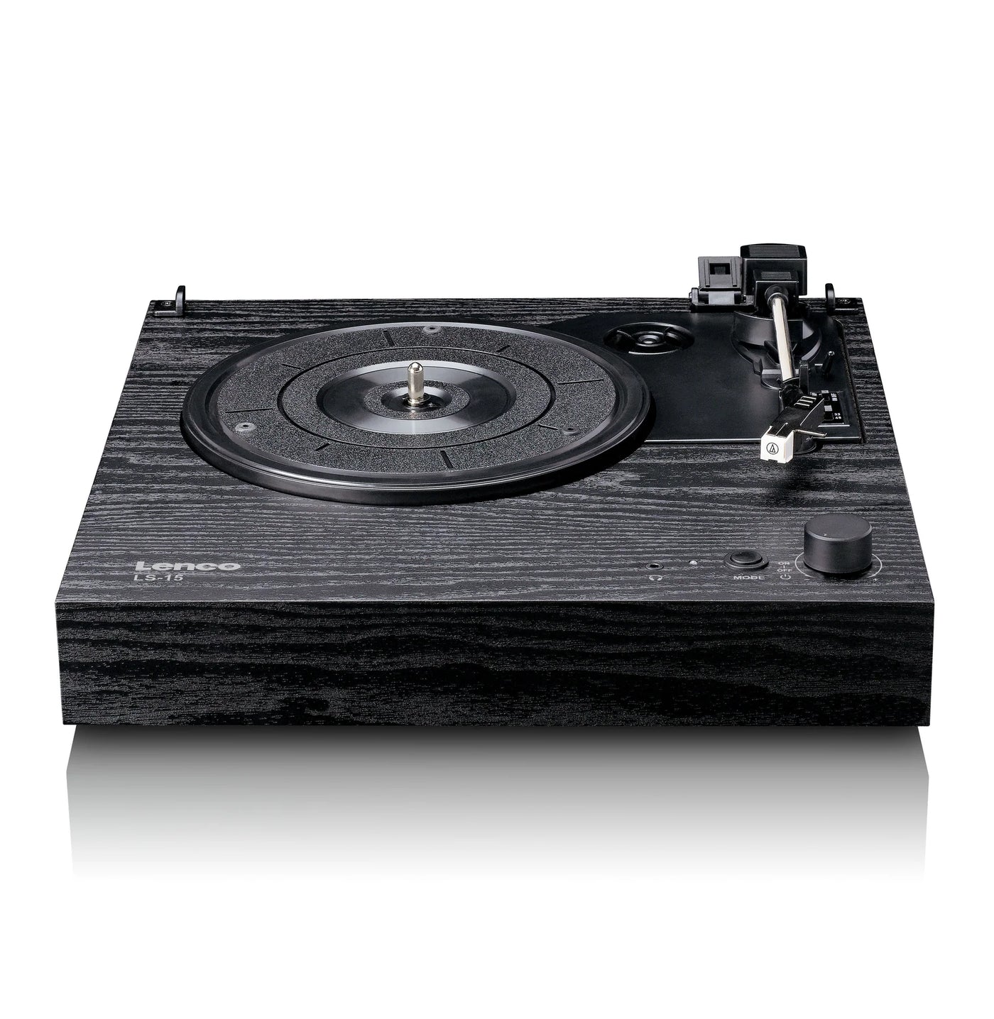 LENCO LS-15BK – Turntable with Bluetooth®, Two Built-In Speakers, and AT3600L Cartridge – Black