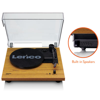 LENCO LS-10WD - Gramofon z wbudowanymi głośnikami - Drewno