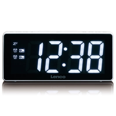 LENCO CR-30WH - Clockradio with red 3 inch display