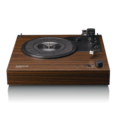 LENCO LS-15WD – Turntable with Bluetooth®, Two Built-In Speakers, and AT3600L Cartridge – Wood Finish