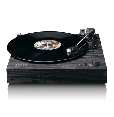 LENCO LS-15BK – Turntable with Bluetooth®, Two Built-In Speakers, and AT3600L Cartridge – Black