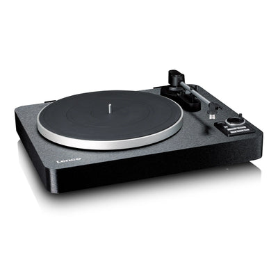 LENCO LBTA-165BK – Fully Automatic Turntable with Bluetooth® Streaming and Built-In Preamp – Metal Platter and Tonearm – Black