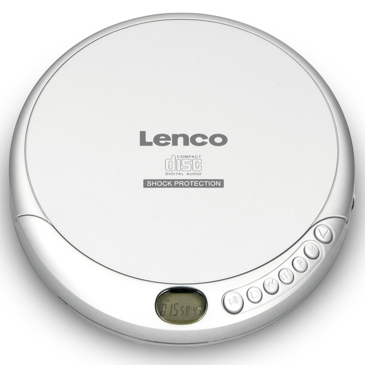 with anti-shock Lenco-Catalog CD-201SI - Portable – Silver - CD-player LENCO