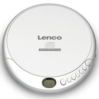 LENCO CD-201SI - Przenośny odtwarzacz CD z zabezpieczeniem przeciwwstrząsowym - Srebrny