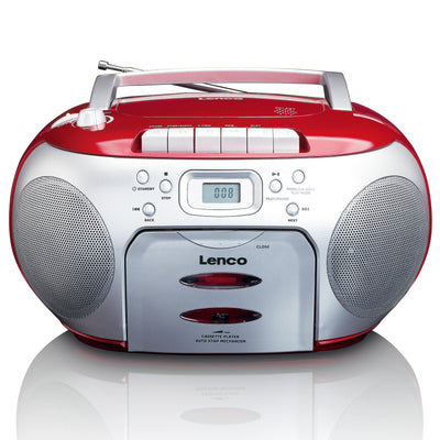 LENCO SCD-420RD - Portable FM Radio CD- Cassette player
