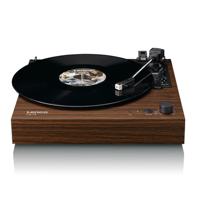 LENCO LS-15WD – Turntable with Bluetooth®, Two Built-In Speakers, and AT3600L Cartridge – Wood Finish