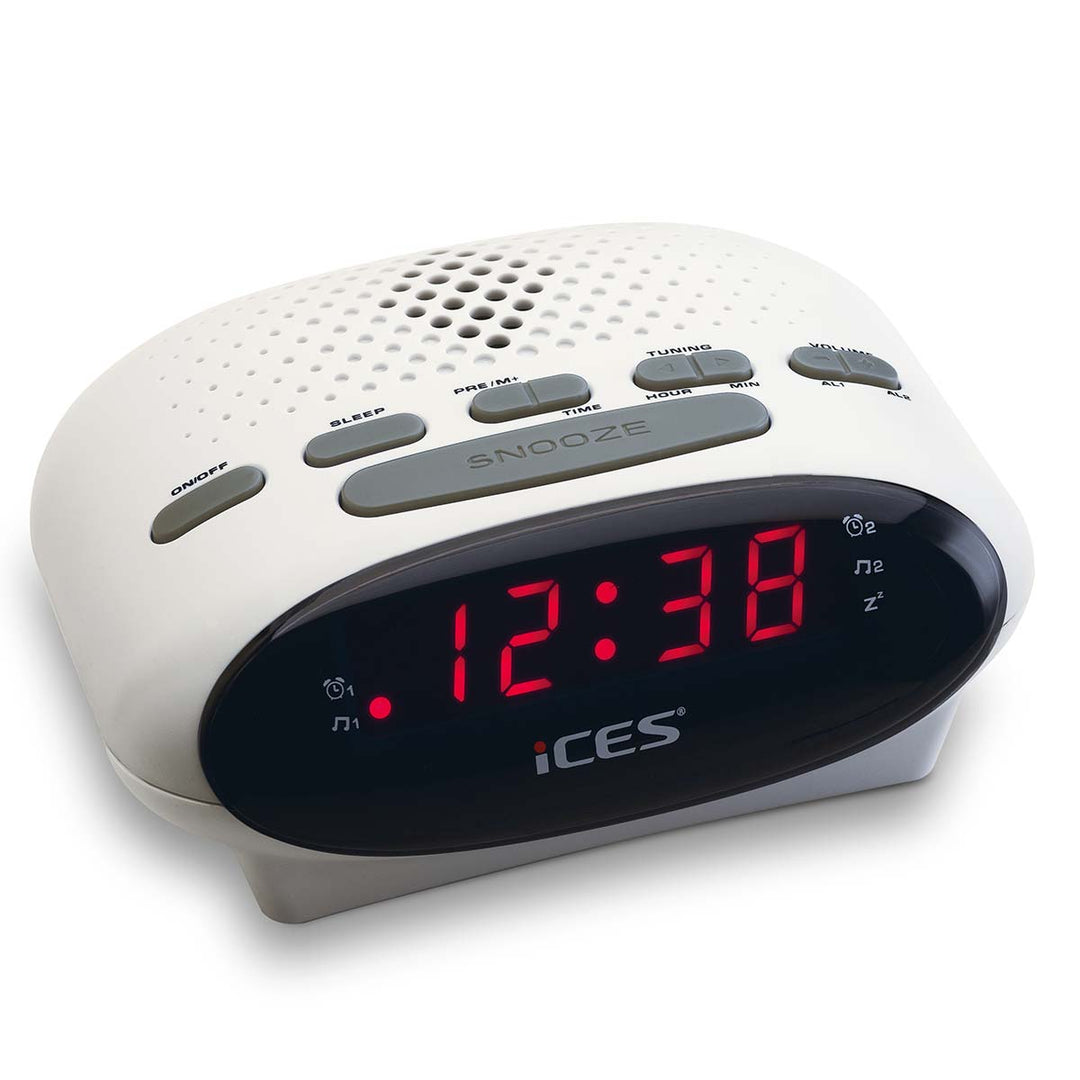Ices ICR-210 White - FM Clock radio – Lenco-Catalog