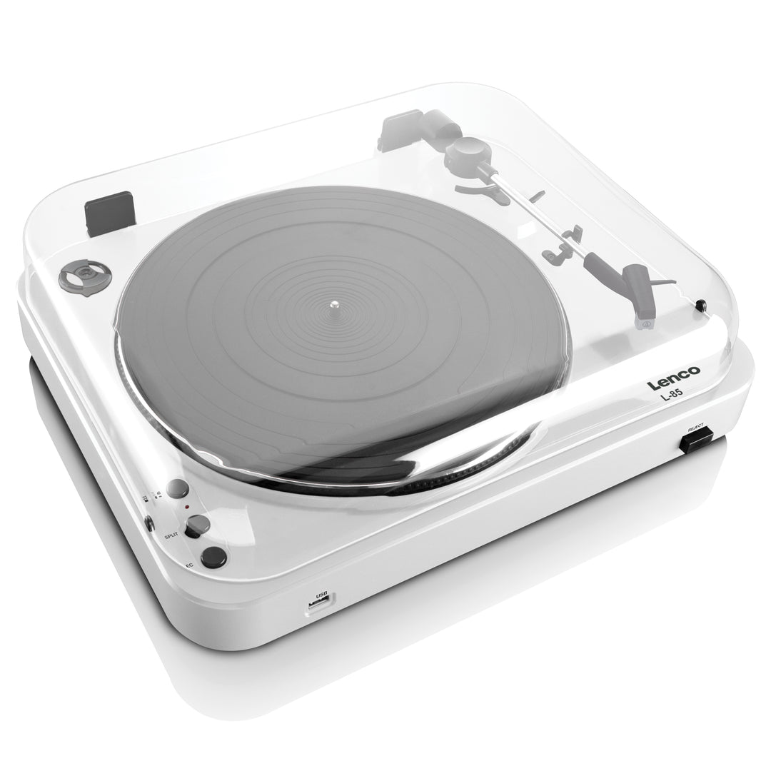 LENCO L-85 White - Record Player with USB direct encoding - White