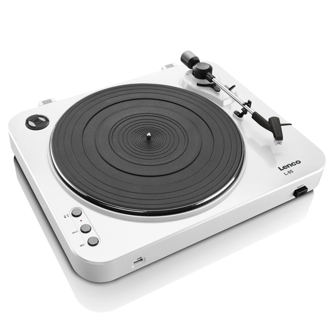 LENCO L-85 White - Record Player with USB direct encoding - White