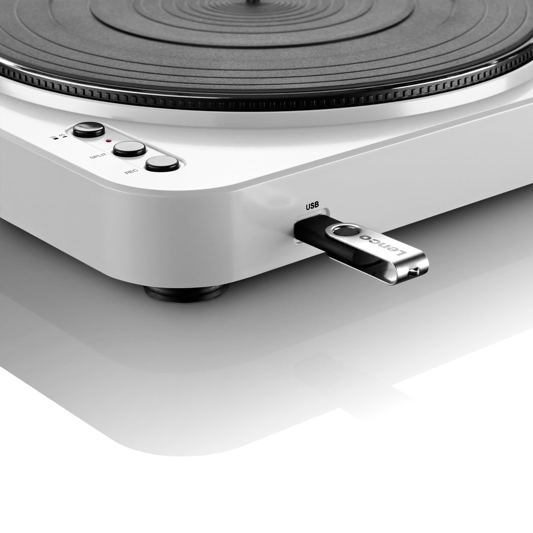 LENCO L-85 White - Record Player with USB direct encoding - White