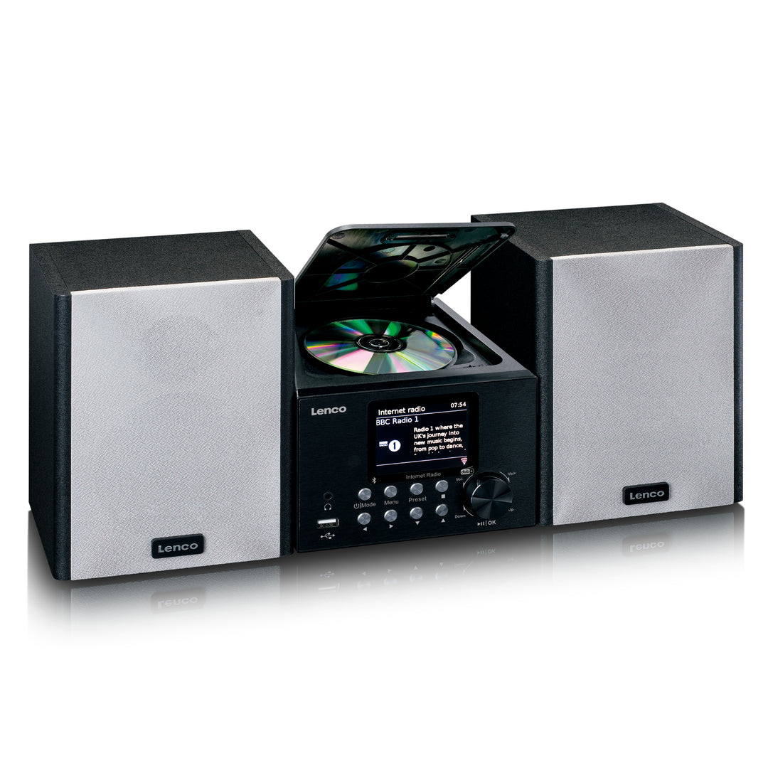 LENCO MC-250BK - Micro set with Smart Radio, CD/USB player