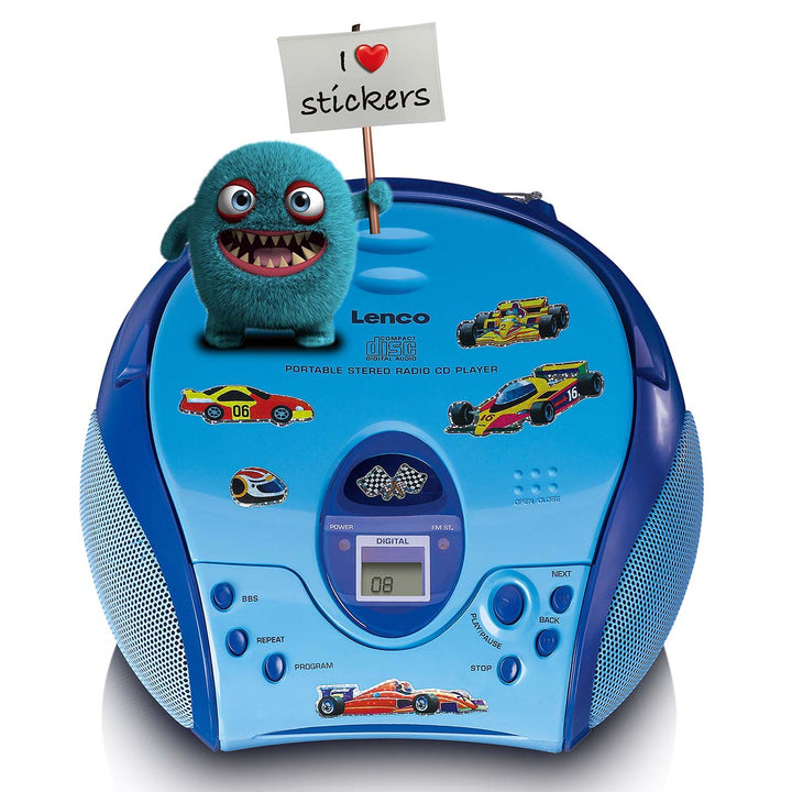 LENCO SCD-24BU kids - Portable stereo FM radio with CD