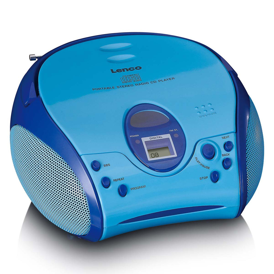 LENCO SCD-24BU kids - Portable stereo FM radio with CD player