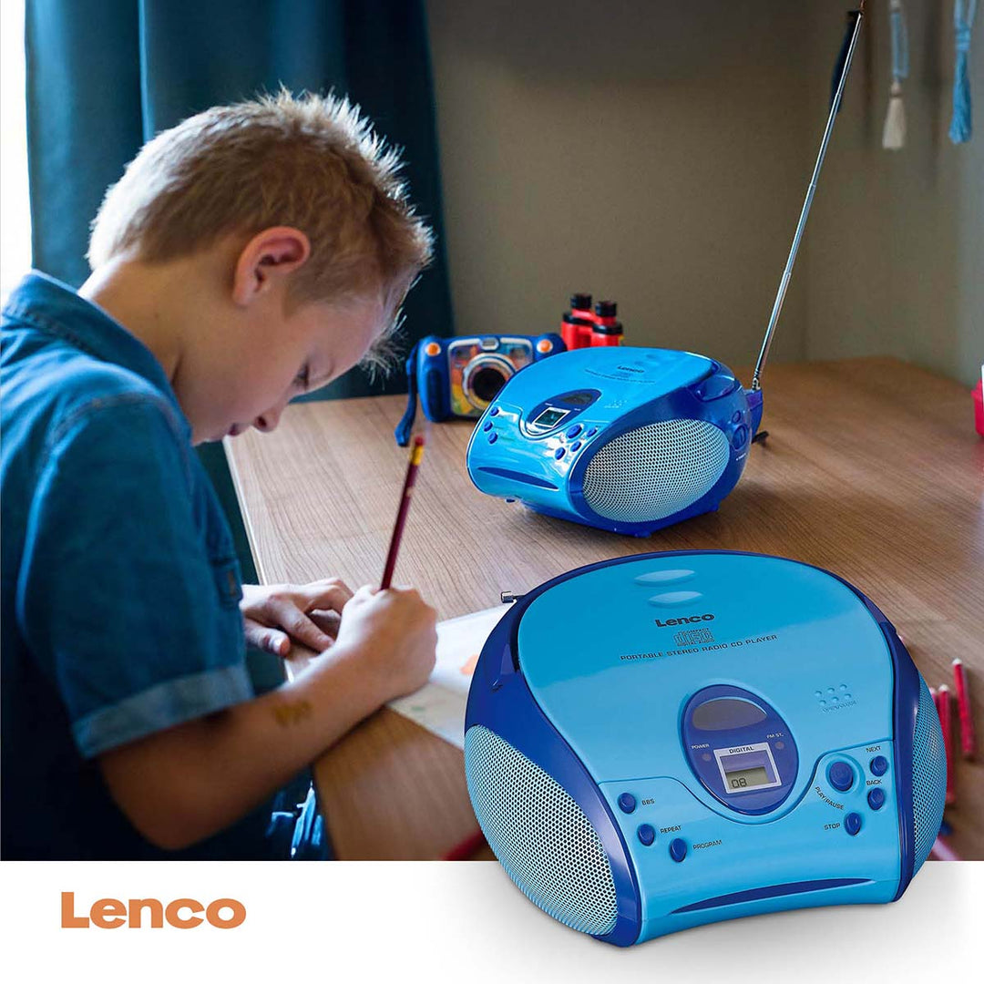 Danablu DEMO CD ダナブル LENCO SCD-69BU - DAB+, FM boombox with CD, MP3, USB - Blue