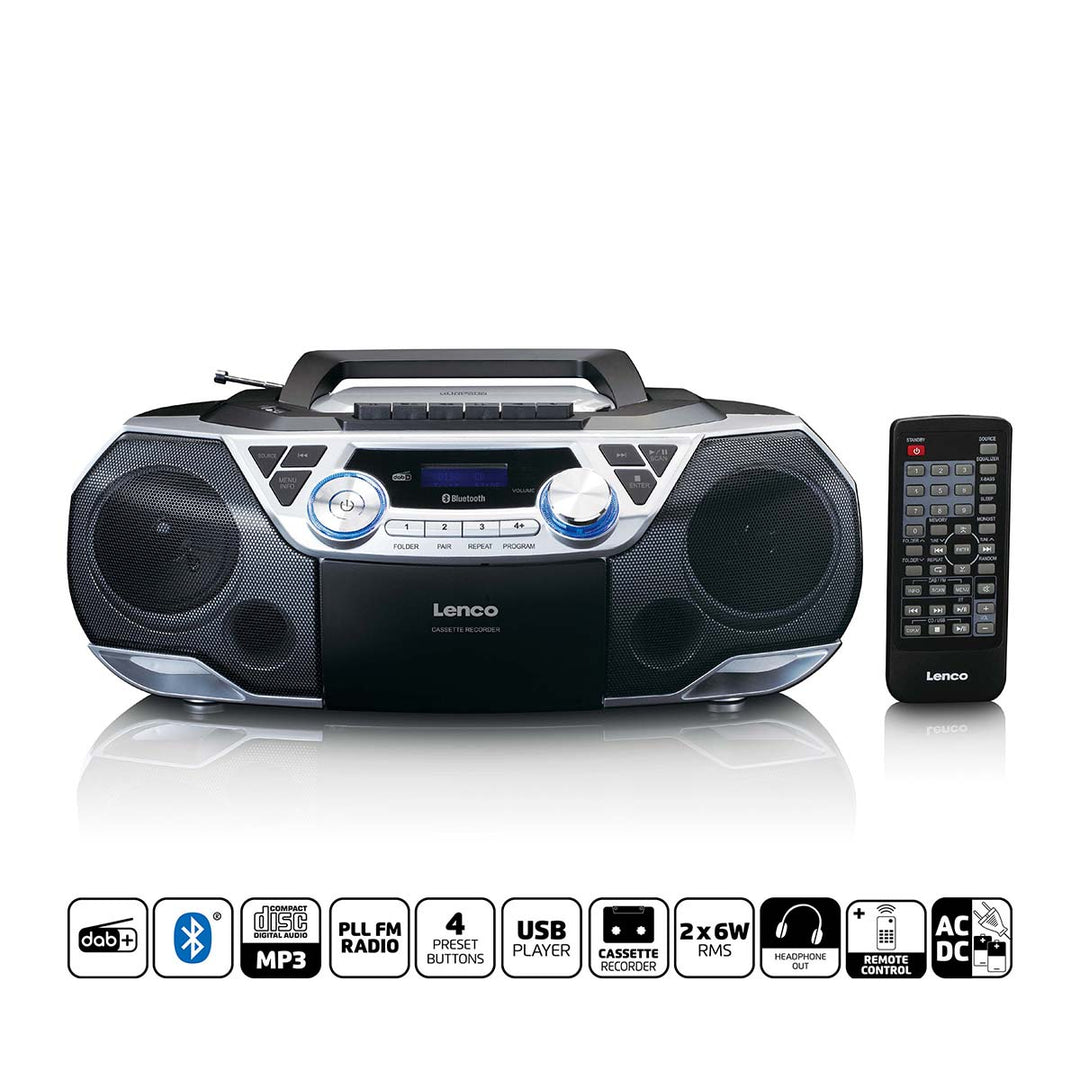 LENCO SCD-720SI - Portable Boombox with DAB+/FM radio, Bluetooth