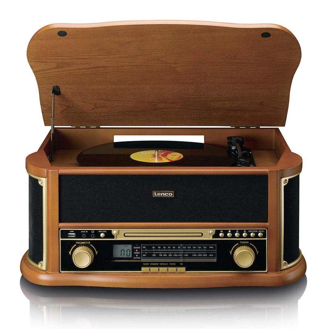 CLASSIC PHONO TCD-2551WD Wooden retro Record Player with