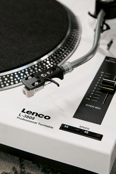LENCO L-3808 Biały - Gramofon z napędem bezpośrednim i kodowaniem USB / PC - Biały