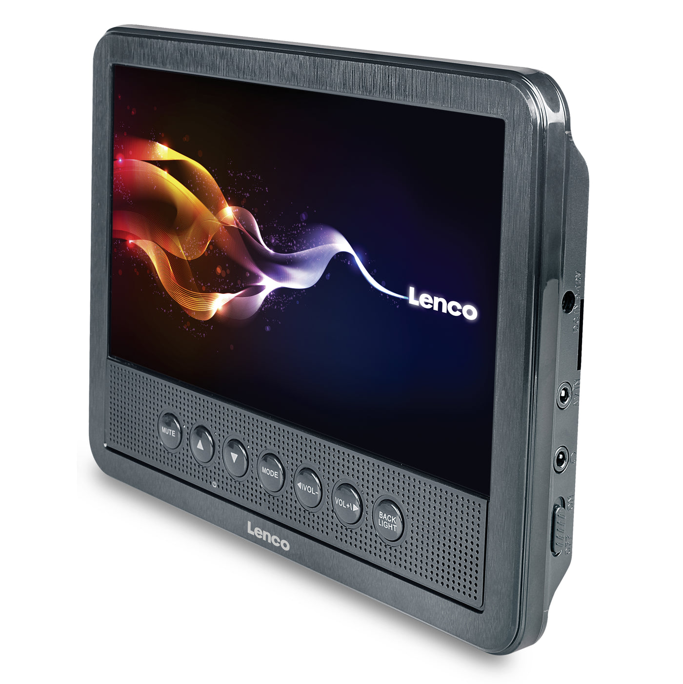 LENCO MES-212 - Przenośny odtwarzacz DVD 7" z podwójnym wyświetlaczem i portem USB - Czarny