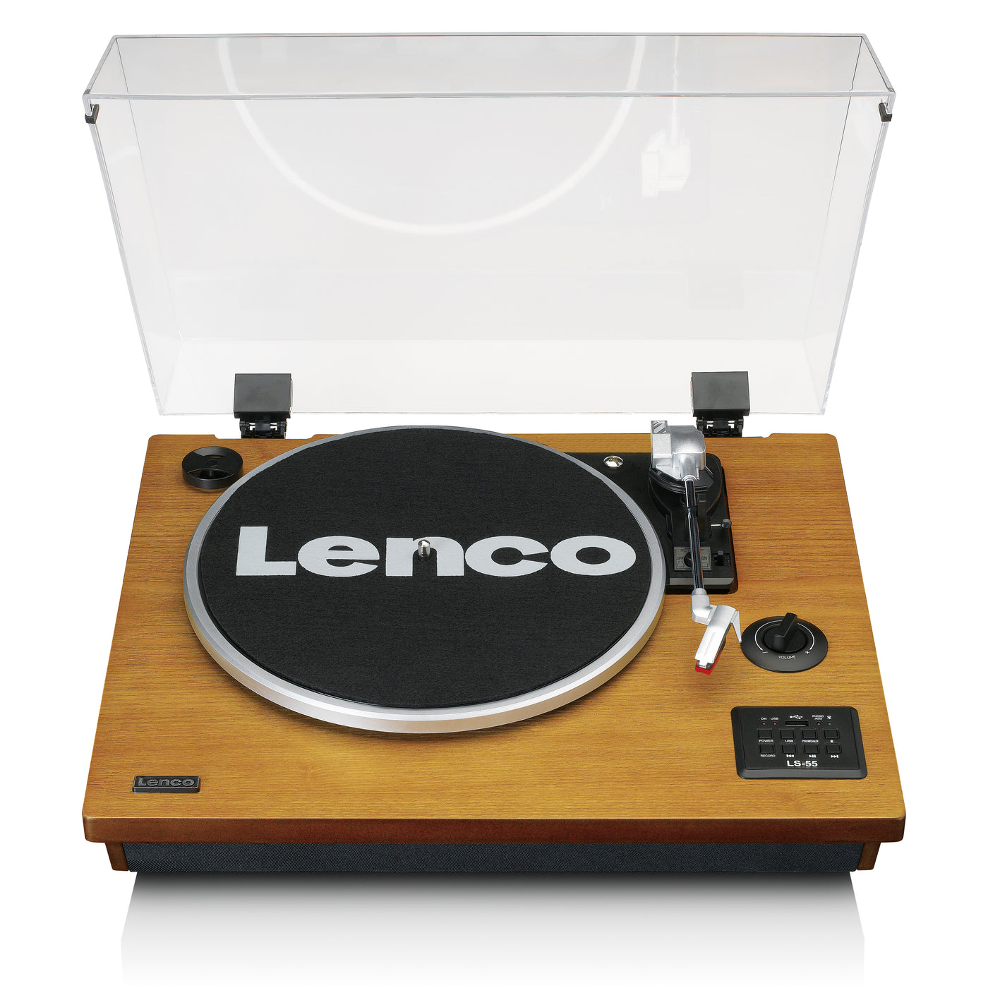 LENCO LS-55WA - Gramofon z Bluetooth®, koderem USB MP3, głośnikami - Drewno