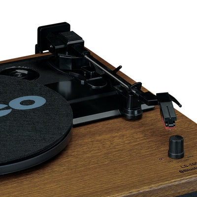 LENCO LS-100WD - Record Player with 2 external speakers - Wood