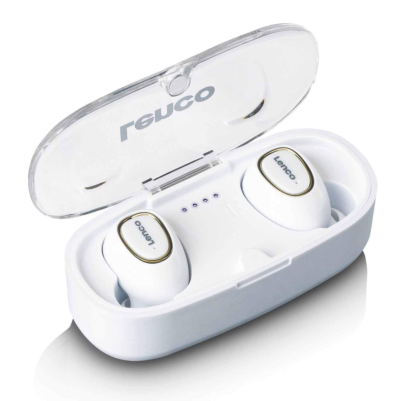 LENCO EPB-410WH Słuchawki Bluetooth® IPX4 TWS z Powerbankiem - białe