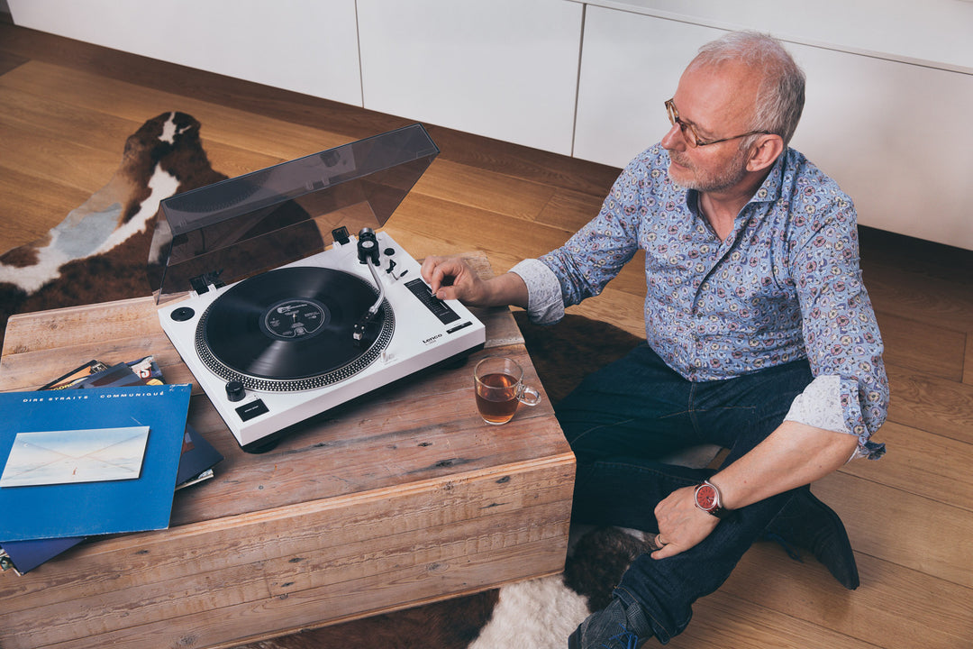 LENCO L-3808 White - Direct drive turntable with USB / PC Encoding