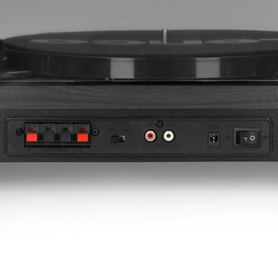 LENCO LS-300BK - Gramofon z Bluetooth® i dwoma osobnymi głośnikami, czarny