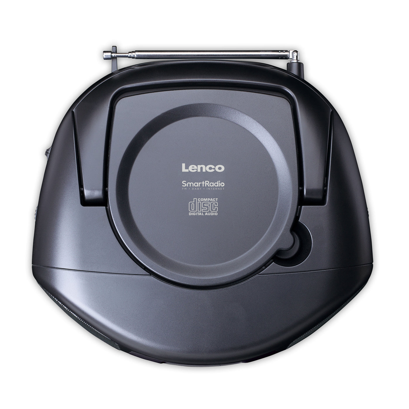 LENCO SCD-6000BK - Przenośne radio internetowe z DAB+/FM, Bluetooth®, odtwarzaczem CD i dużym kolorowym wyświetlaczem LCD - Czarny