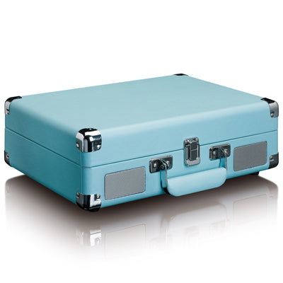 CLASSIC PHONO TT-11BU Suitcase turntable with Bluetooth® - Built-in speakers - Blue