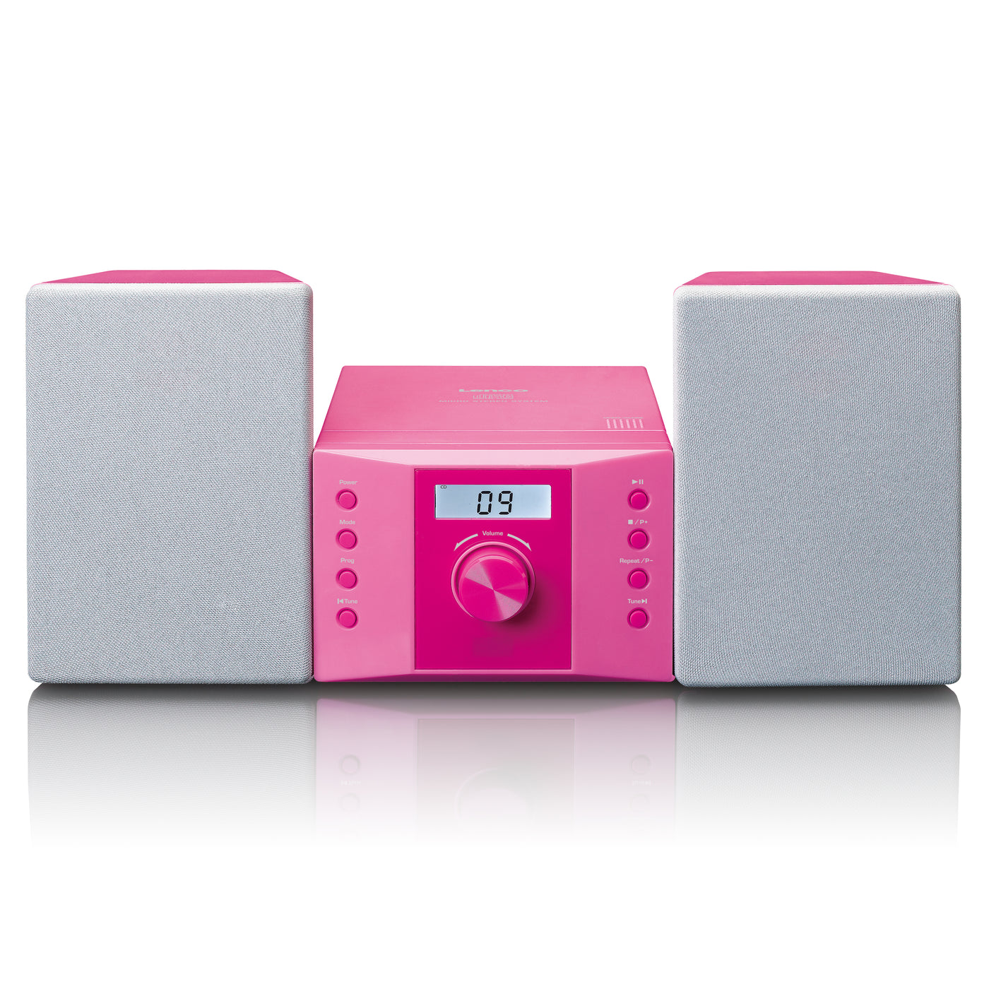 LENCO MC-013PK - Wieża stereo z radiem FM i odtwarzaczem CD - Różowy