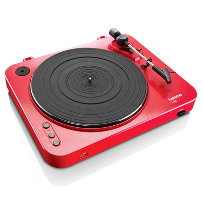 LENCO L-85 Czerwony - Gramofon z bezpośrednim kodowaniem USB - Czerwony