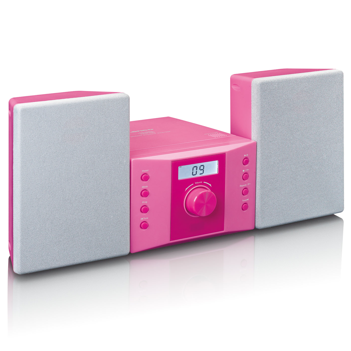 LENCO MC-013PK - Wieża stereo z radiem FM i odtwarzaczem CD - Różowy