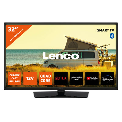LENCO LED-3263BK - 32" Android Smart TV z zasilaczem samochodowym 12V, czarny