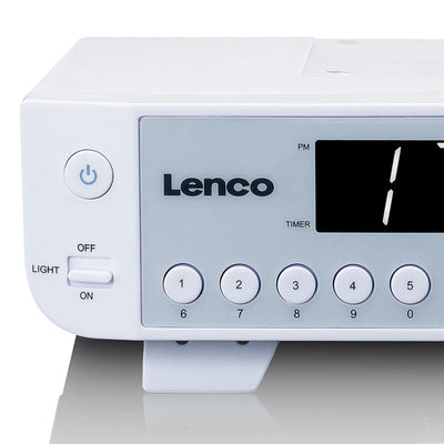 LENCO KCR-11WH Radio przenośne z oświetleniem LED i timerem